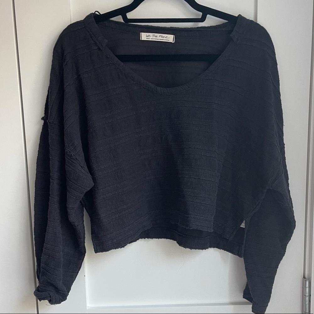 free people - we the free - long sleeve crop top